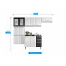 Cozinha Itatiaia Luce - 4 Peças 2 Vidros – Branca e Preta - 2