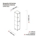 Ver imagem 4 de Roupeiro em Aço Mt 1V 2 Portas - Pitâo com Prateleira Interna Branco/Cinza