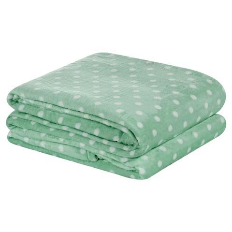 Coberto Solteiro Infantil Grosso Romance Super Quentinha Petit Poá:verde