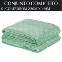Ver imagem 4 de Coberto Solteiro Infantil Grosso Romance Super Quentinha Petit Poá:verde