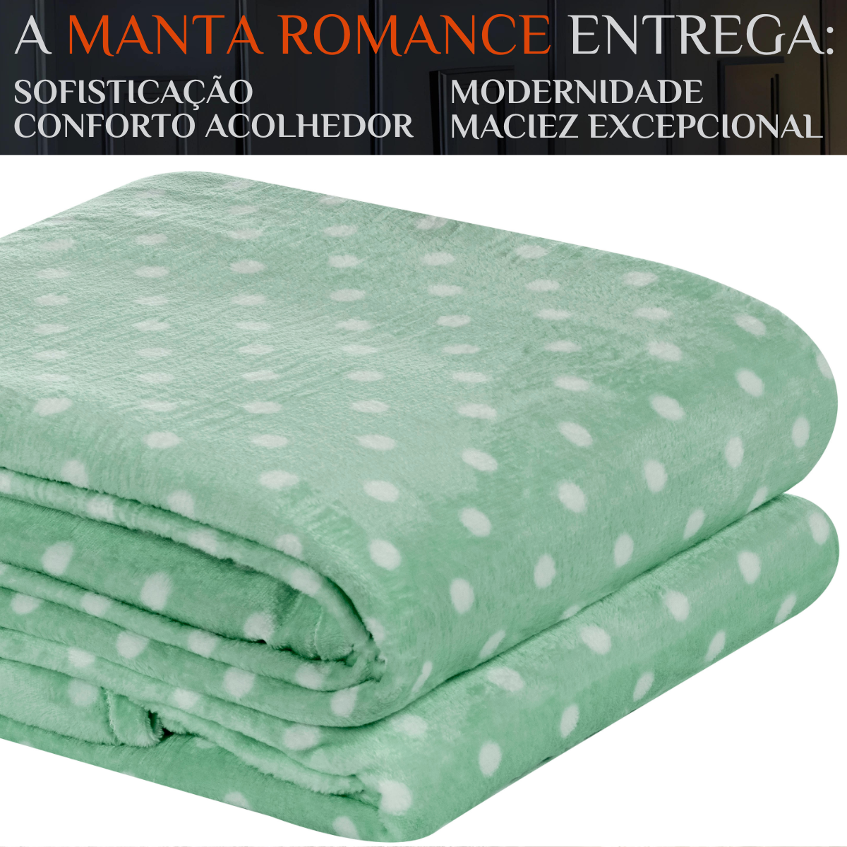 Coberto Solteiro Infantil Grosso Romance Super Quentinha Petit Poá:verde - 2