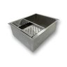 Pia Cuba Gourmet Luxo De Inox Para Cozinha 60X40 com escorredor Quadrada AJB STORE Cuba 50x40 c/ can - 1