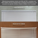 Ver imagem 5 de Persiana Pvc Trilho Metálico 240larg X 220alt (2 Pçs) - Branca