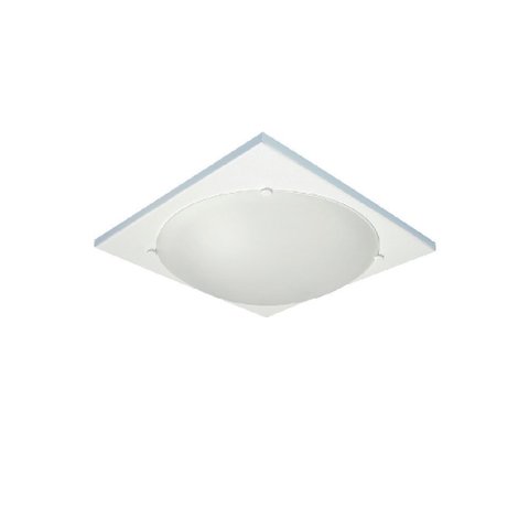 LUMINÁRIA PLAFON QUADRADO PEQ C/PINO BRANCO - 2011 PEQ BR