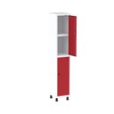 Ver imagem 3 de Roupeiro em Aço Mt 1V 2 Portas com Prateleira Interna Pitâo Vermelho/Branco