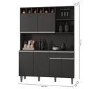 Ver imagem 2 de Kit Parker 130cm Cozinha Compacta com Nichos Cinza