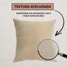 Kit 2 Capa Almofada Veludo Lisa 43x43 Ziper - Bege - 3