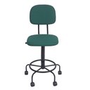 Ver imagem 2 de Cadeira Caixa Alta com Rodizios Rodinhas Atendimento Recepção Balcão Espuma Injetada Verde Popmov Ca