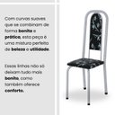 Ver imagem 7 de Conjunto de Mesa Retangular 140x75cm Tampo Granito Topázio 6 Cadeiras Lavínea