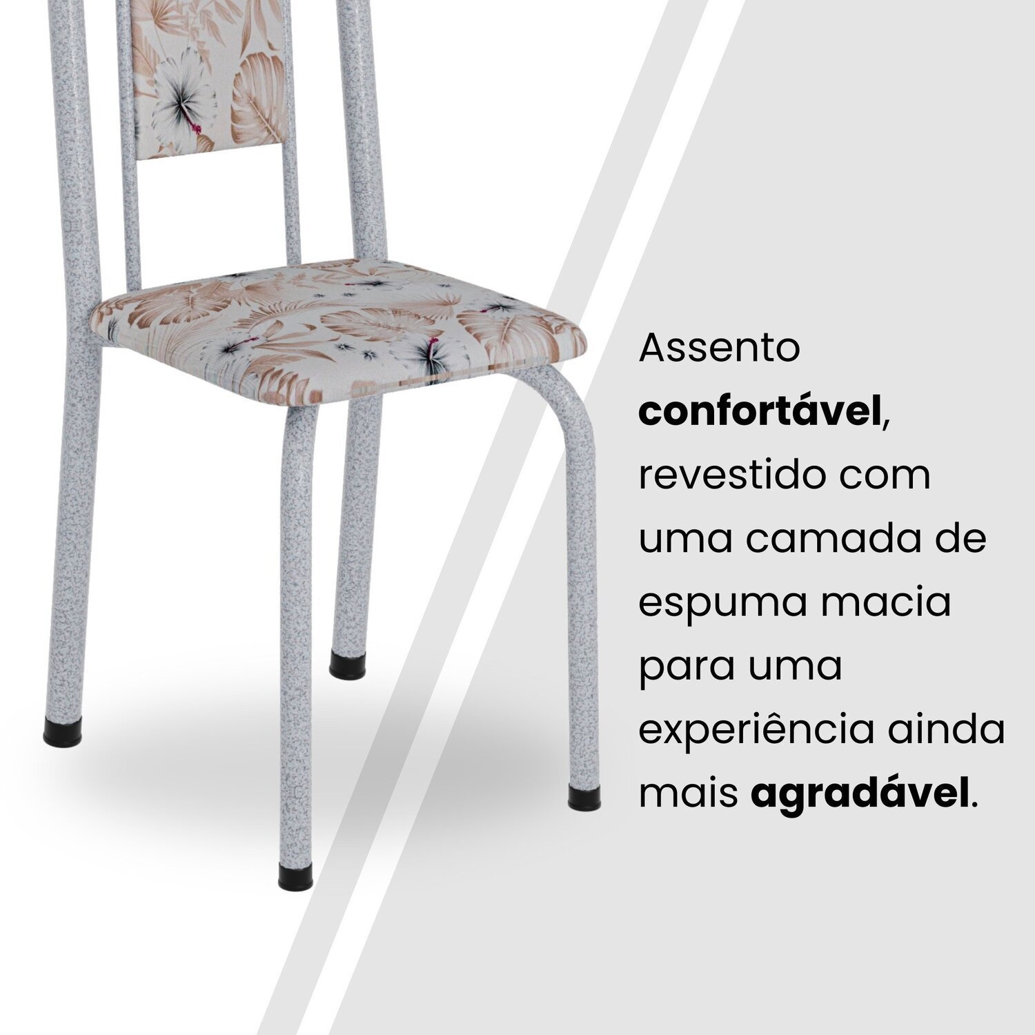 Conjunto de Mesa Retangular 140x75cm Tampo Granito Topázio 6 Cadeiras Lavínea - 6