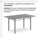 Ver mais imagens de Conjunto de Mesa Retangular 140x75cm Tampo Granito Topázio 6 Cadeiras Lavínea Branco/Botanic Bege/Mart Pérola