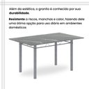 Ver mais imagens de Conjunto de Mesa Retangular 140x75cm Tampo Granito Topázio 6 Cadeiras Lavínea
