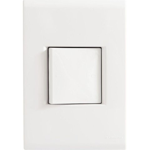 Conjunto 4x2 com 1 Interruptor Bipolar Tramontina Liz 25 a 250 V Branco