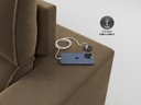 Ver imagem 4 de Sofá com Molas Ensacadas Retrátil e Reclinável Strike 2,80m Veludocristal com Carregador Usb -