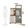 Guarda-roupa Solteiro 110,20cm 2 Portas 4 Gavetas com Espelho 100% Mdf Melissa  - 4