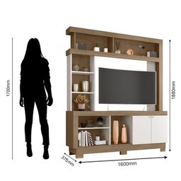 Estante Home Painel para Tv até 50 Polegadas 2 Portas Mali - 3