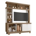 Ver imagem 2 de Estante para TV e Home Theater até 50 Polegadas 160CMX188CM 2 Portas Mali Marrom