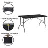 Mesa Dobrável de Plástico Preta 180 X 74 Cm Cor Preta - 1