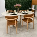Ver imagem 5 de Mesa de Jantar Orgânica Cora 135x90cm Base Duplo Off White Personal Art Design