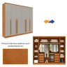 Guarda Roupa Casal 6 Portas 8 Gavetas Puxador MDF 270cm com Espelho Portugal Espresso Móveis   - 12