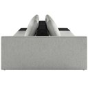 Ver imagem 5 de Sofá Ilha Modular para Sala 342cm com Puff Dublin K01 Linho Cinza e Sintético Preto - Lyam Decor
