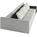 Ver imagem 6 de Sofá Ilha Modular para Sala 342cm com Puff Dublin K01 Linho Cinza e Sintético Preto - Lyam Decor
