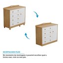 Ver imagem 7 de Cômoda de Bebê 120,30cm 1 Porta e 4 Gavetas 100% MDF Maya Clássico Espresso Móveis Branco/Brilho/Amêndoa