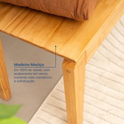 Banco 4 Lugares 185cm Madeira Maciça Seiva Cabecasa Madeiramadeira - 3