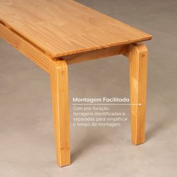 Banco 4 Lugares 185cm Madeira Maciça Seiva Cabecasa Madeiramadeira - 5