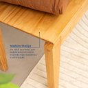 Ver imagem 4 de Banco 4 Lugares 185cm Madeira Maciça Seiva CabeCasa MadeiraOriginals Marrom/Amendoa