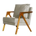 Ver imagem 3 de Kit 2 Poltronas Cadeira Marilia Recepção - Suede Bege