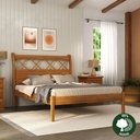 Ver imagem 1 de Cama Gramado 1,60 Madeira Maciça Marrom/Mogno Mel
