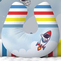 Almofada de Amamentação Travesseiro Astronauta Foguete - 4