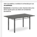 Ver mais imagens de Conjunto de Mesa Retangular 140x75cm Tampo Ardósia Indiano 6 Cadeiras Lavínea Prata/Arabesco/Mart