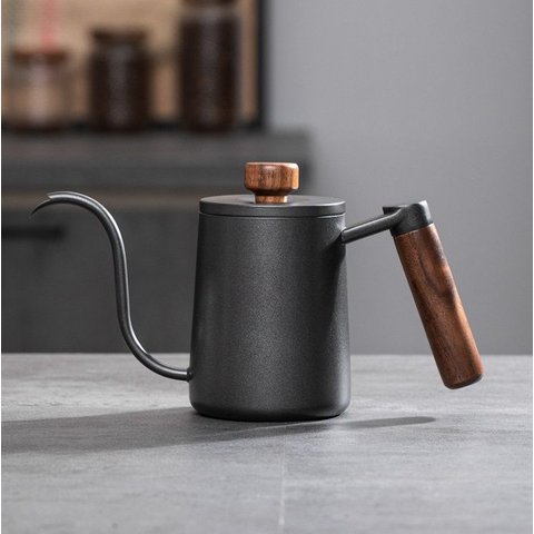 Chaleira Aço Inox Preto Bico Fino com Termômetro 550ml - Ilc