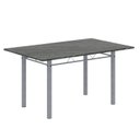 Ver imagem 4 de Conjunto de Mesa Retangular 140x75cm Tampo Ardósia Indiano 6 Cadeiras Lavínea Branco/Preto Floral/Mart Pérola