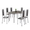 Conjunto de Mesa Retangular 140x75cm Tampo Ardósia Indiano 6 Cadeiras Lavínea - 2