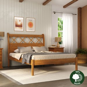 Cama Gramado King -  100% madeira maciça