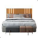 Ver imagem 4 de Cabeceira Violeta para Cama Casal com LED Ripada Nature