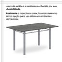 Ver mais imagens de Conjunto de Mesa Retangular 140x75cm Tampo Ardósia Indiano 6 Cadeiras Lavínea Branco/Arabesco/Mart Pérola