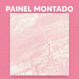 Papel de Parede Painel 3D Mármore Rosa Carrara 2M Auto Colante Lavável Revestimento Brilhoso - 3