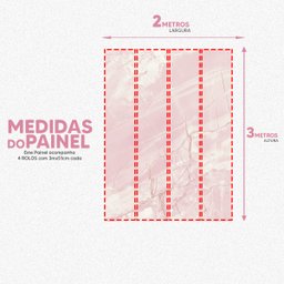 Papel de Parede Painel 3D Mármore Rosa Carrara 2M Auto Colante Lavável Revestimento Brilhoso - 5