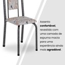 Ver imagem 6 de Conjunto de Mesa Retangular 140x75cm Tampo de Vidro 6 Cadeiras Lavínea Prata/Botanic Bege/Mart