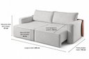 Ver imagem 5 de Sofá-Cama Retrátil 250cm Austin