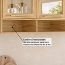 Ver mais imagens de Armário Aéreo 3 Portas Vidro 100% MDF 120cm Malta Espresso Móveis Marrom/Amêndoa