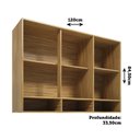 Ver imagem 4 de Armário Aéreo 3 Portas Vidro 100% MDF 120cm Malta Espresso Móveis Marrom/Amêndoa