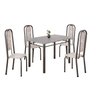 Conjunto de Mesa Retangular 120x75cm Tampo Granito Ocre 4 Cadeiras Lavínea - 2