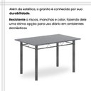 Ver mais imagens de Conjunto de Mesa Retangular 120x75cm Tampo Granito Ocre 4 Cadeiras Lavínea