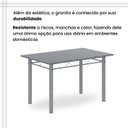 Ver mais imagens de Conjunto de Mesa Retangular 120x75cm Tampo Granito Ocre 4 Cadeiras Lavínea Branco/Preto Floral/Mart Pérola