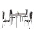 Ver imagem 2 de Conjunto de Mesa Retangular 120x75cm Tampo Granito Ocre 4 Cadeiras Lavínea